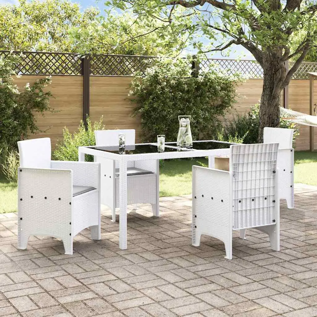 White Outdoor Garden Chair Set (4 pcs)