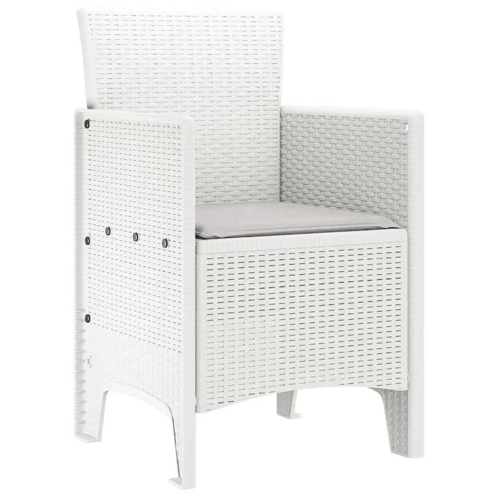 White Outdoor Garden Chair Set (4 pcs)