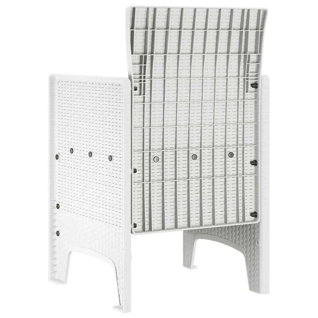 White Outdoor Garden Chair Set (4 pcs)