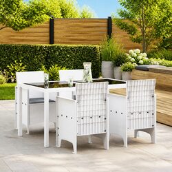Modern Outdoor Chair Set: 4 Chairs, Polypropylene, 53x49x85 cm