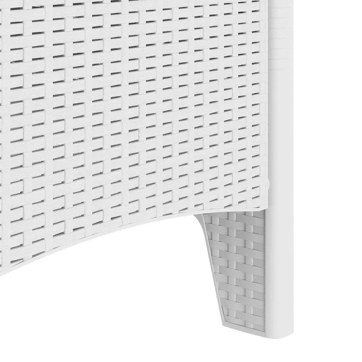 Outdoor Garden Chair 4 pcs Set White Modern Seating Backrest Armrests Patio