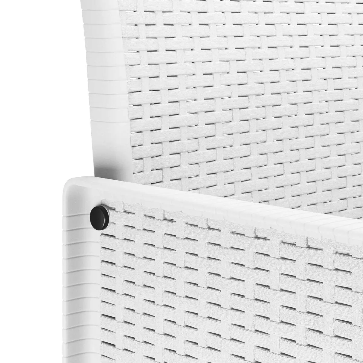 Outdoor Garden Chair 4 pcs Set White Modern Seating Backrest Armrests Patio