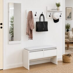 4 Piece Hallway Furniture Set: Dimensions and Features