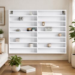 Vitrine Cabinet Wall Mounted White Floating Shelf Storage Display Ledge