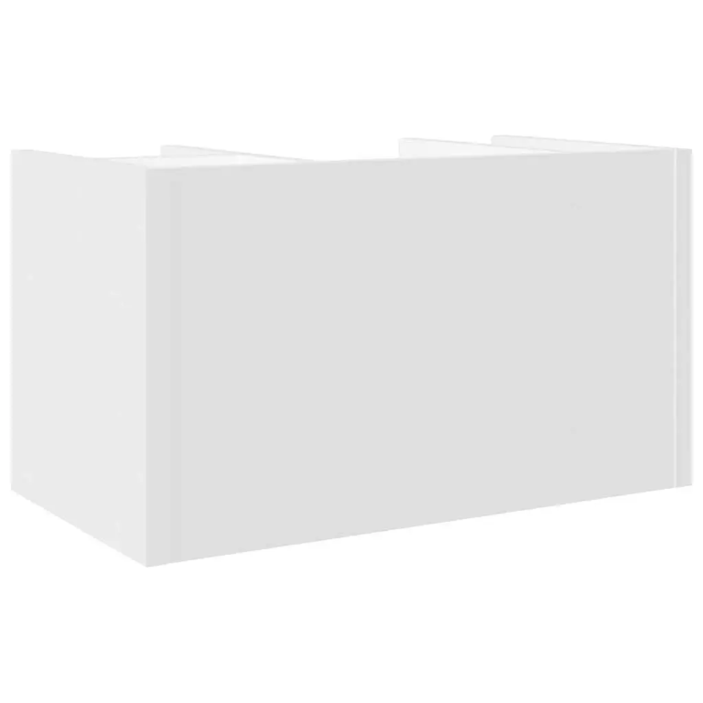 White Desk Organiser 6 Compartment for Home Office 44.5x24x25cm Engineered Wood Desktop Storage