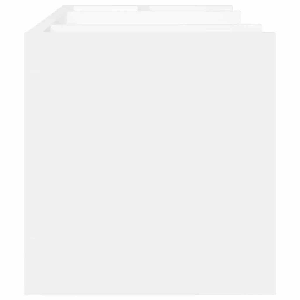 White Desk Organiser 6 Compartment for Home Office 44.5x24x25cm Engineered Wood Desktop Storage