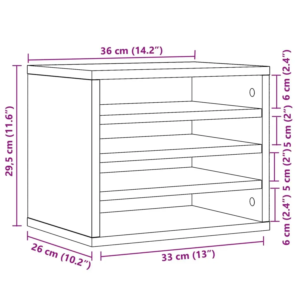 Desk Organiser White Office Storage Filing Accessories Container Compartments