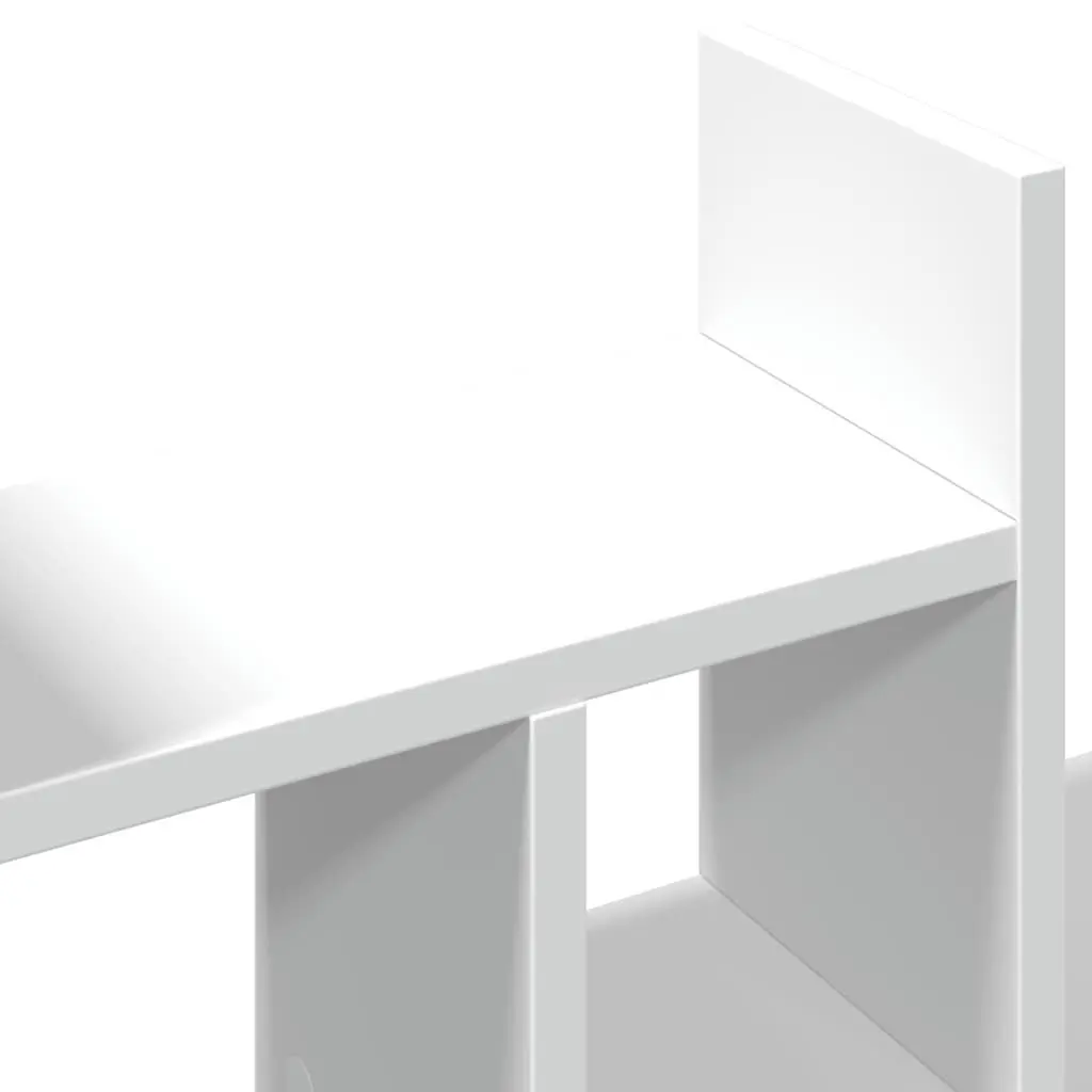 Desk Organiser White Engineered Wood Storage Shelf 34.5x15.5x35.5 cm