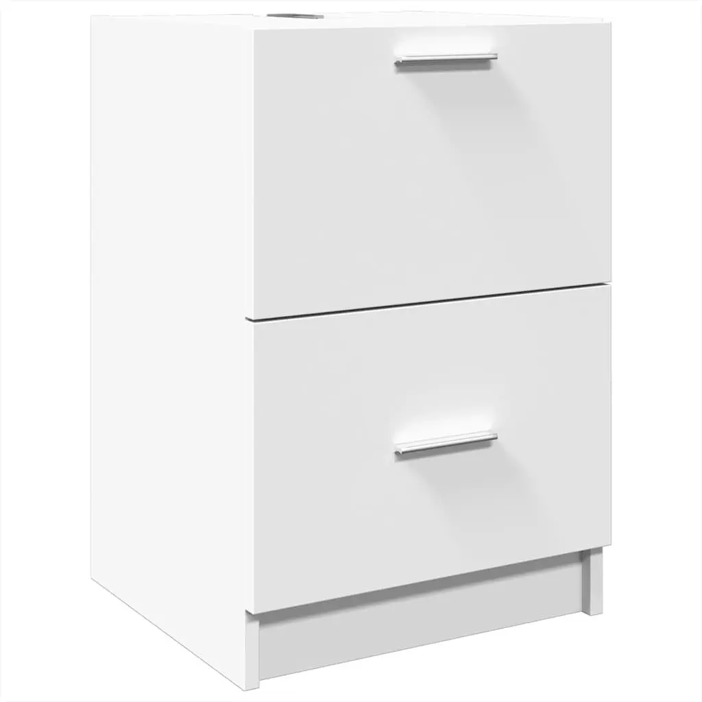 Bathroom Vanity Unit White Under Sink Cabinet 40x37x59cm Storage Drawer