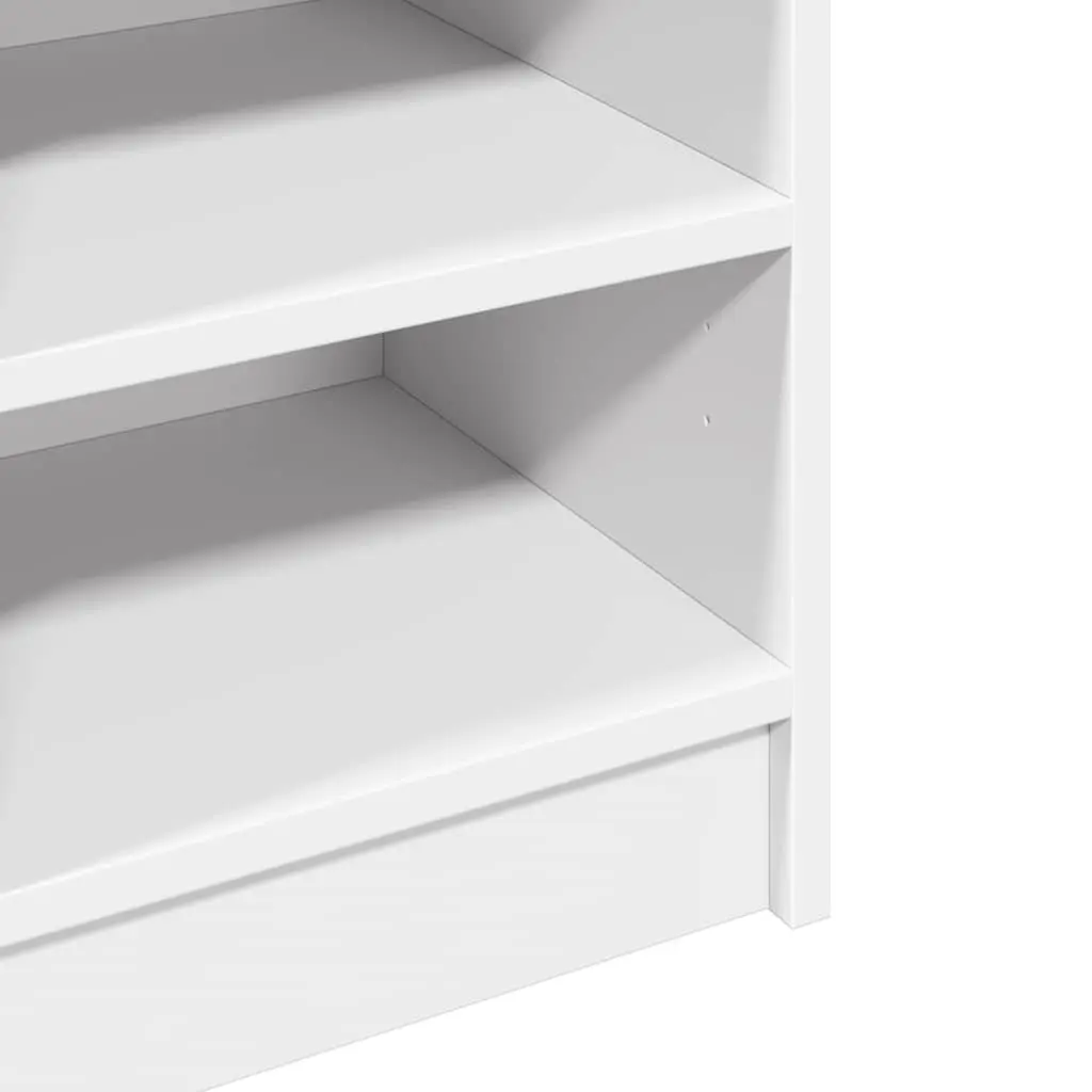 White Engineered Wood Bathroom Sink Cabinet Storage Vanity 90cm x 29cm x 55cm with Open and Closed Compartments