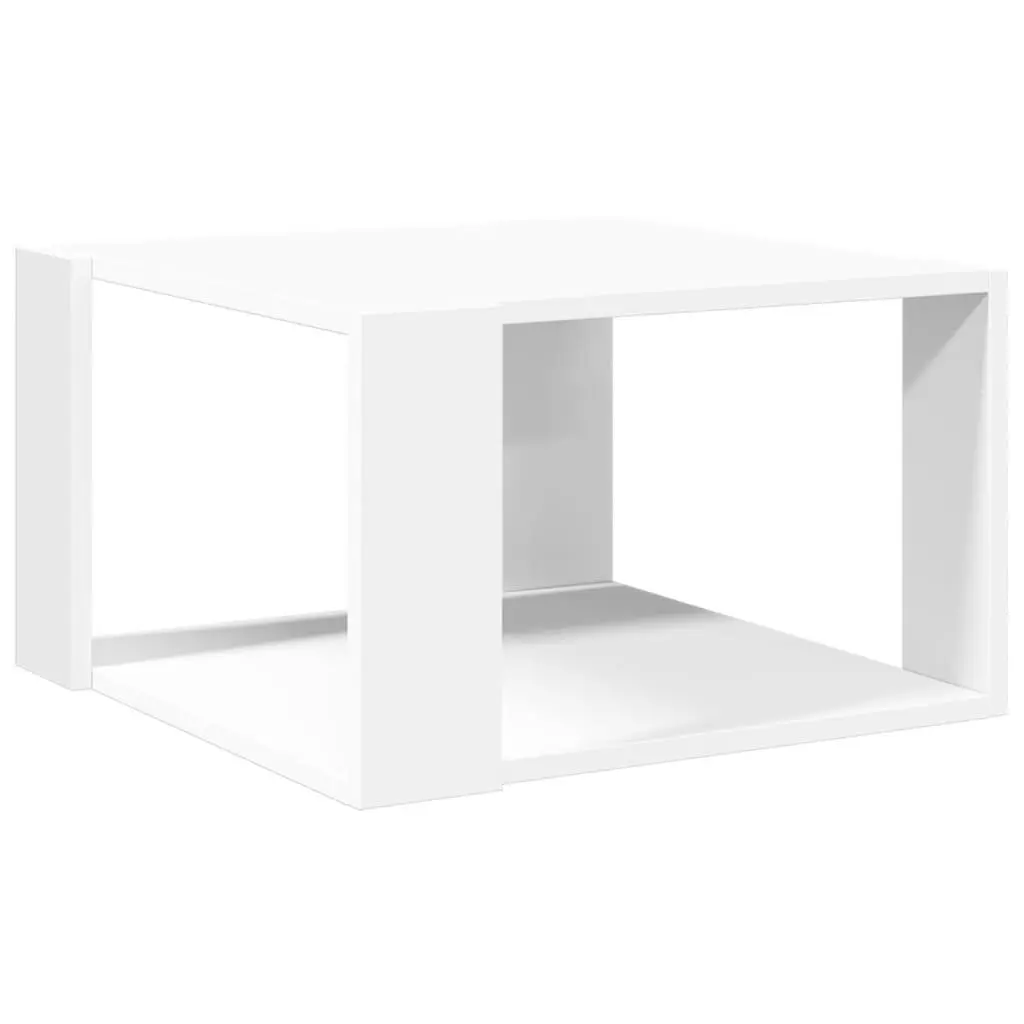 Coffee Table White 51.5x51.5x30 cm Engineered Wood Storage Accent Side Furniture
