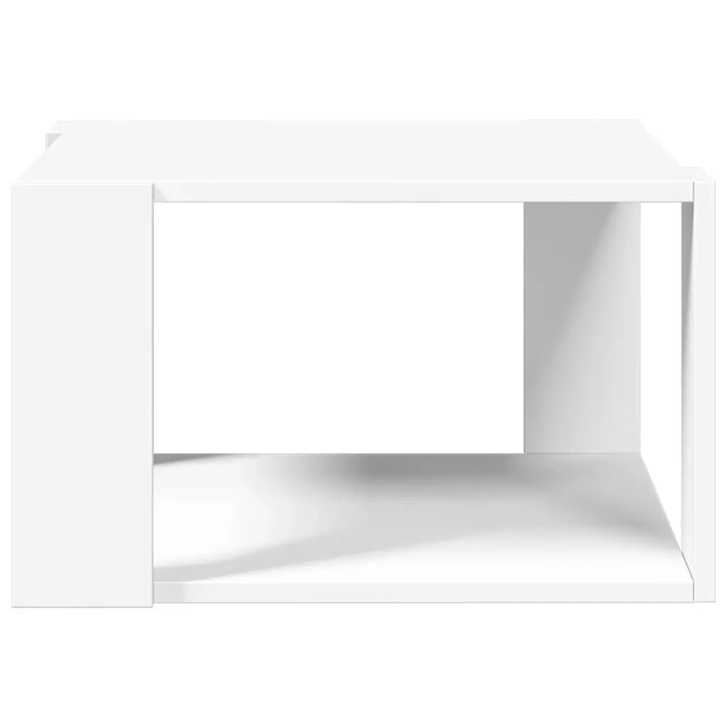 Coffee Table White 51.5x51.5x30 cm Engineered Wood Storage Accent Side Furniture