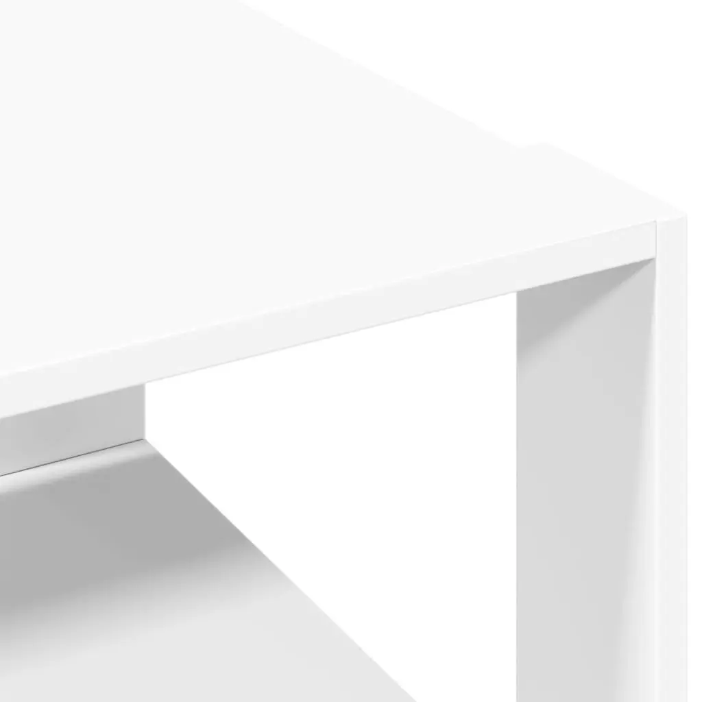 Coffee Table White 51.5x51.5x30 cm Engineered Wood Storage Accent Side Furniture