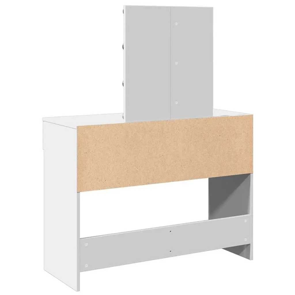 Dressing Table with LED Mirror 2 Drawers Bedroom Vanity Makeup Desk White