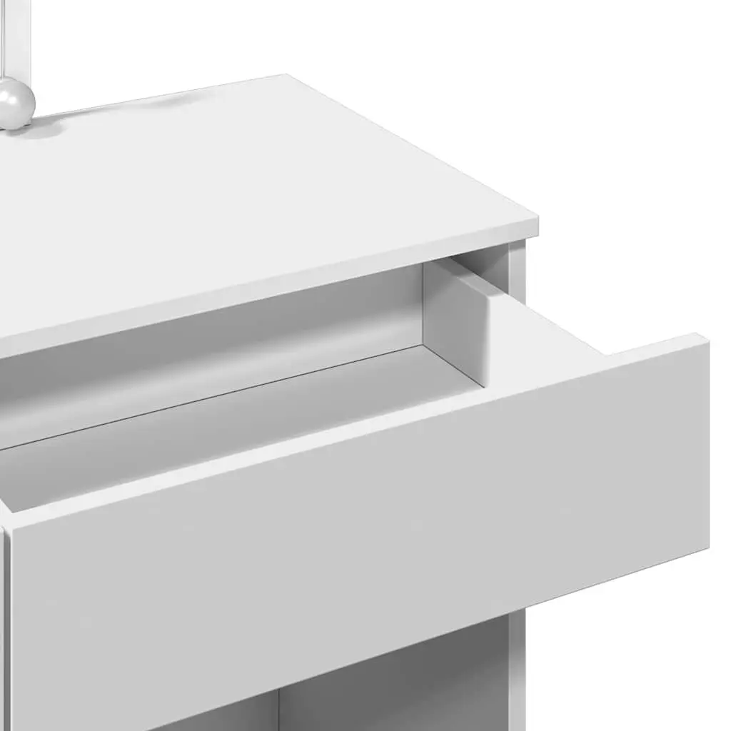 Dressing Table with LED Mirror 2 Drawers Bedroom Vanity Makeup Desk White