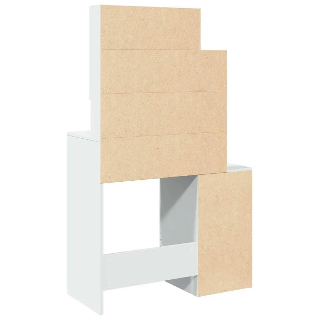 Dressing Table for Bedroom with Mirror and Storage Drawer White