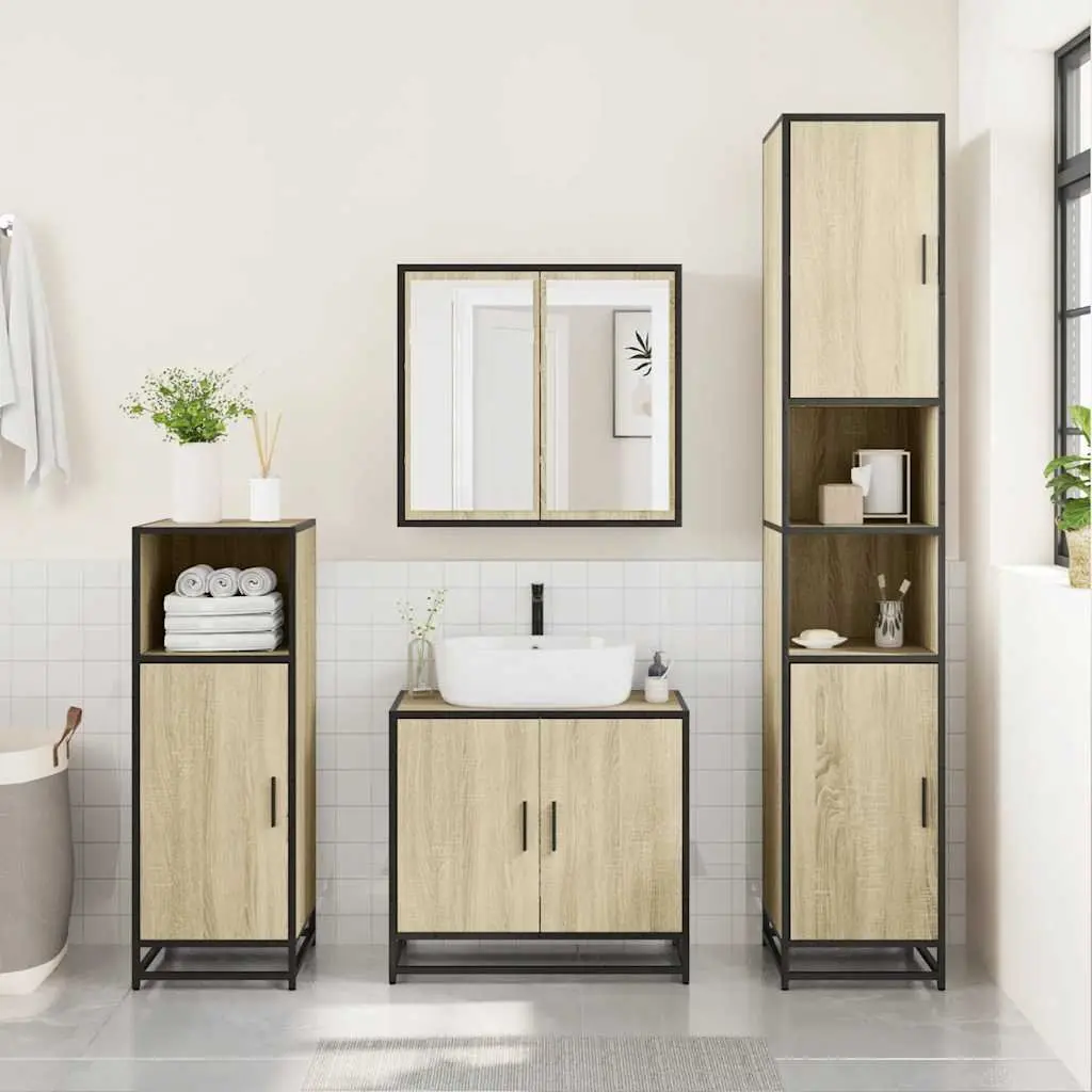 Engineered Wood Bathroom Cabinet, 35x37.5x100 cm