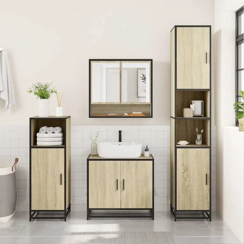 Engineered Wood Mirror Cabinet for Wall Installation