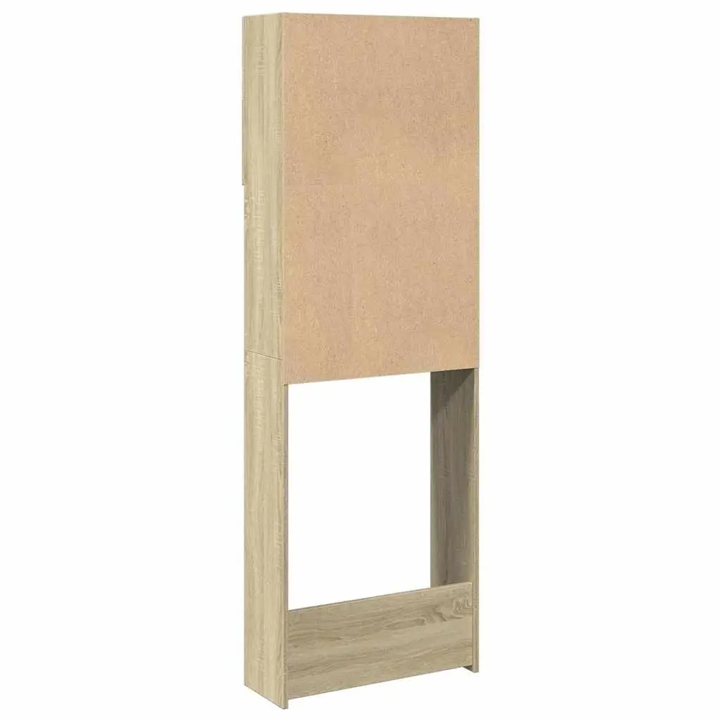 Washing Machine Cabinet Bathroom Laundry Room Sonoma Oak Storage Unit 64 x 25.5 x 190 cm