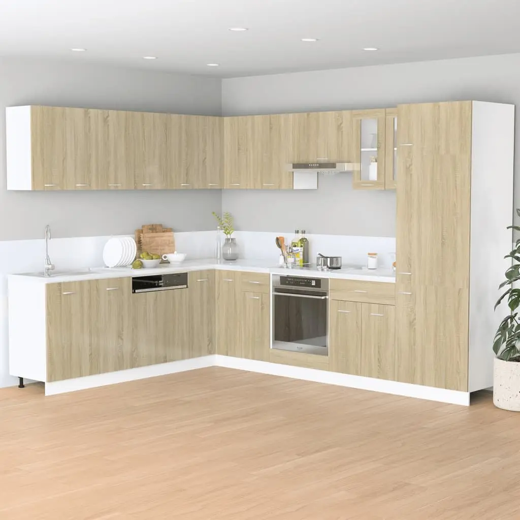 Bottom Kitchen Cabinet Sonoma Oak Engineered Wood Storage Unit 80 x 46 x 81.5 cm