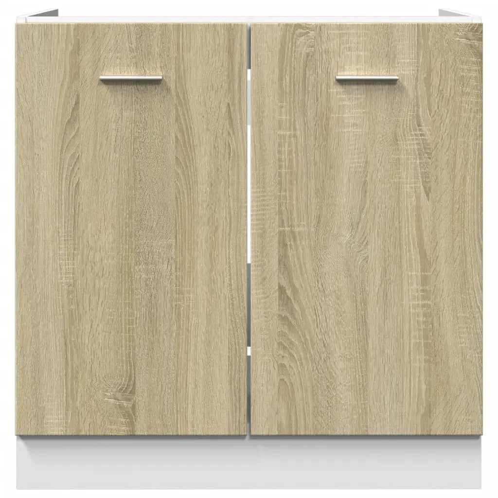 Bottom Kitchen Cabinet Sonoma Oak Engineered Wood Storage Unit 80 x 46 x 81.5 cm