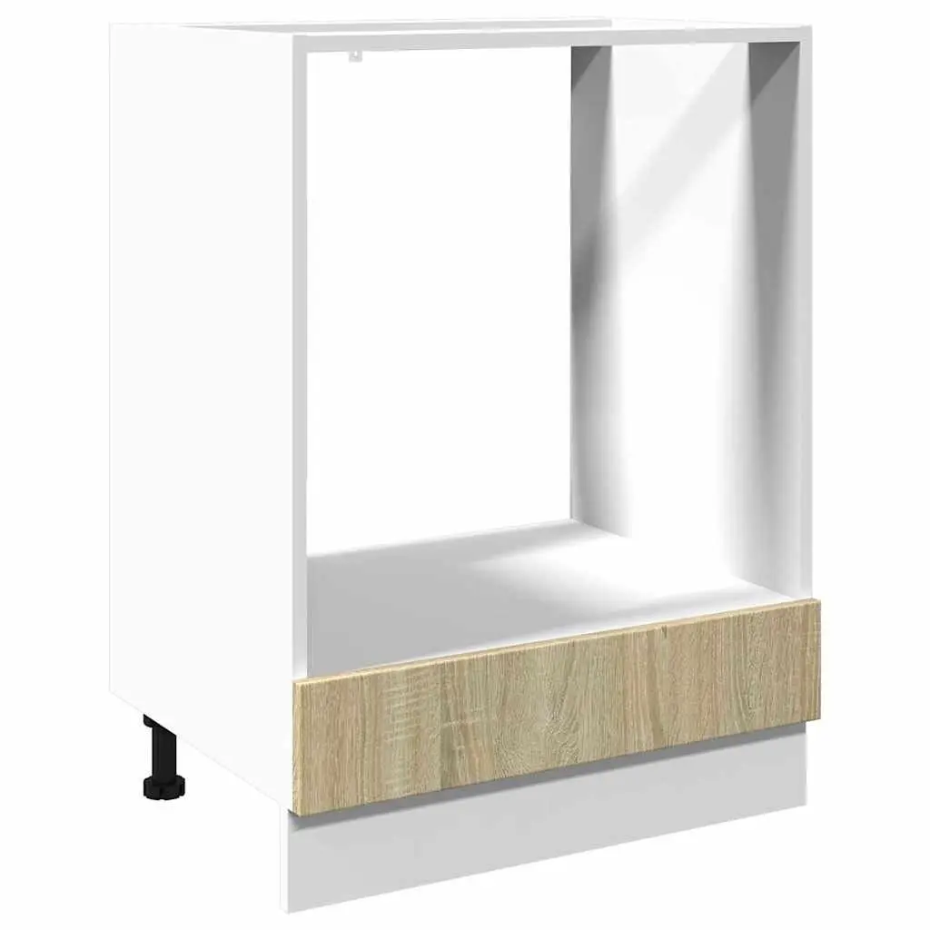 60x46x81.5cm Brown Engineered Wood Oven Storage Unit