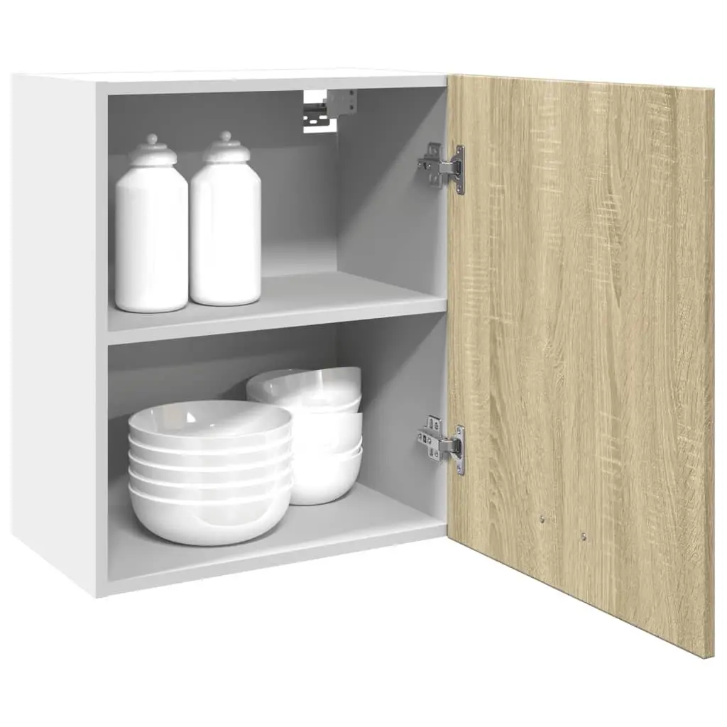 50x31x60cm Wall Mounted Kitchen Storage Cabinet in Brown