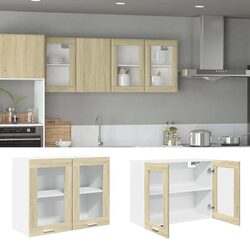 Specifications of Hanging Glass Cabinet 80x31x60cm Brown