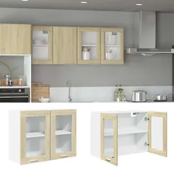 Specifications of Hanging Glass Cabinet 80x31x60cm Brown