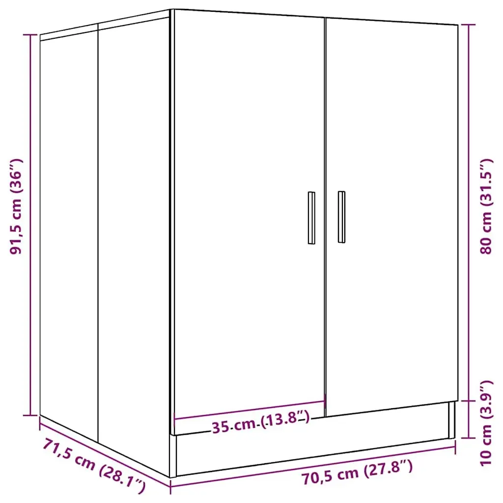 Washing Machine Cabinet Storage Unit Laundry Room Bathroom Organizer 71cm