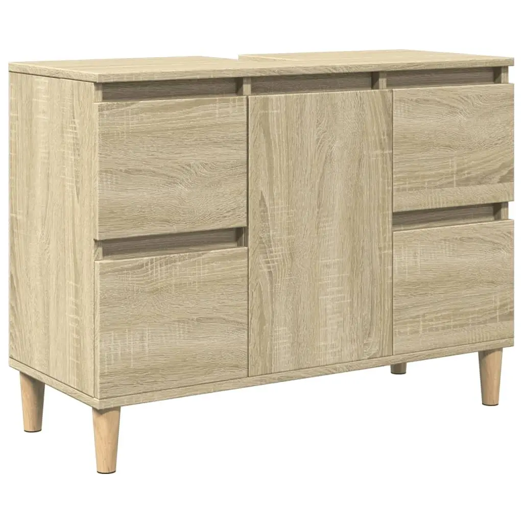 Bathroom Sink Cabinet Brown Vanity Unit 80x33x60cm