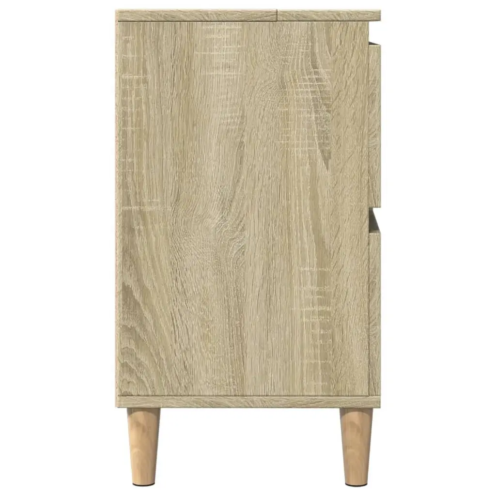 Bathroom Sink Cabinet Brown Vanity Unit 80x33x60cm