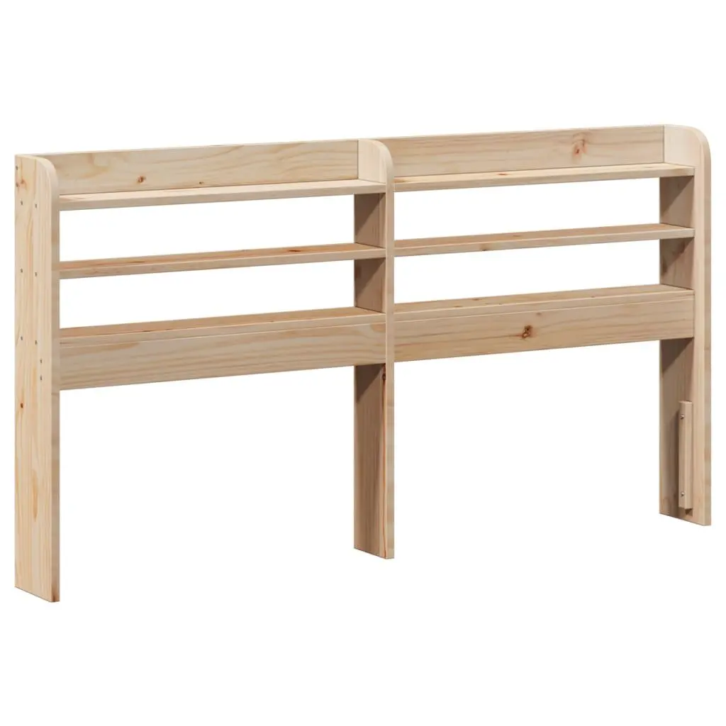 Solid Wood Headboard with Shelves