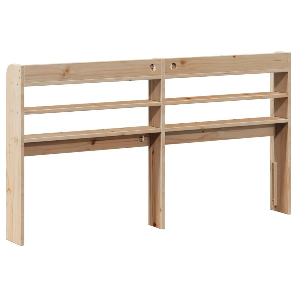Solid Wood Headboard with Shelves