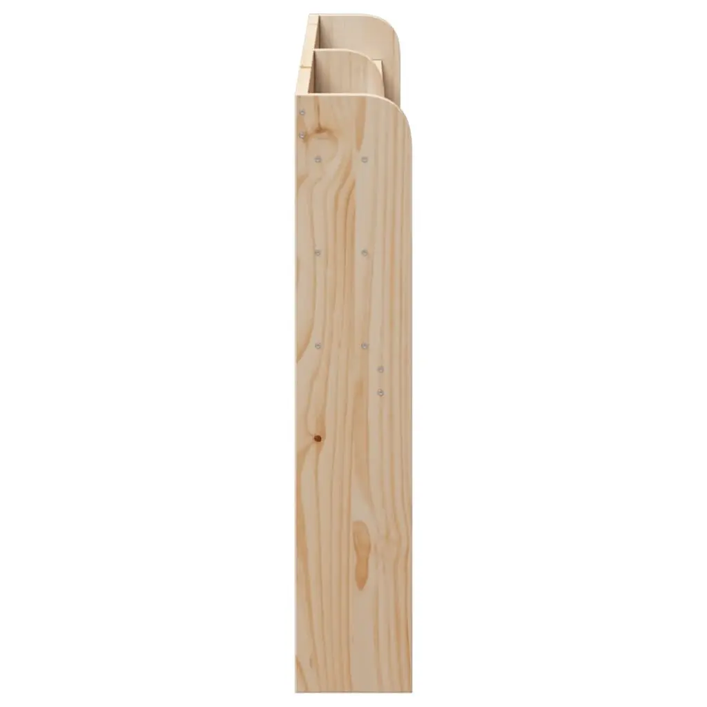 Headboard with Shelves for Bedroom 140cm Freestanding Solid Wood