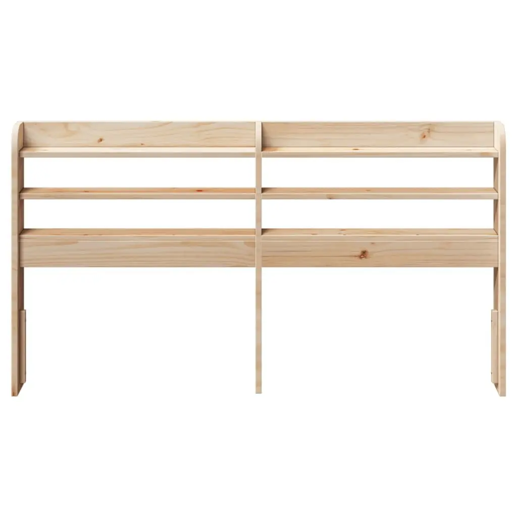 Headboard with Storage Shelves Bedroom 120 cm Solid Pinewood