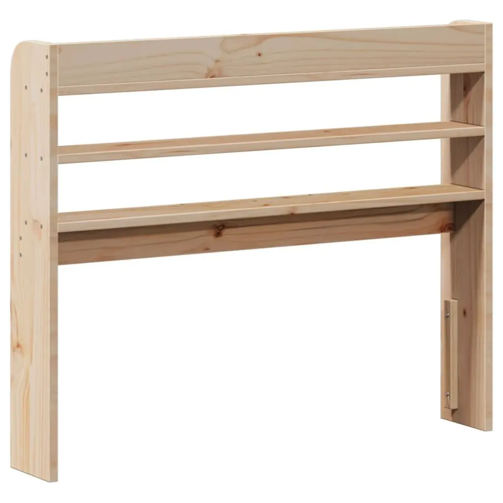 90 cm Brown Solid Pinewood Freestanding Headboard