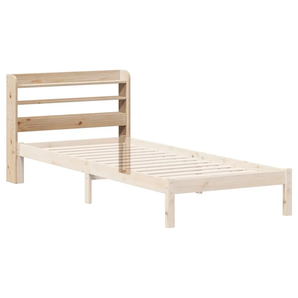 90 cm Brown Solid Pinewood Freestanding Headboard