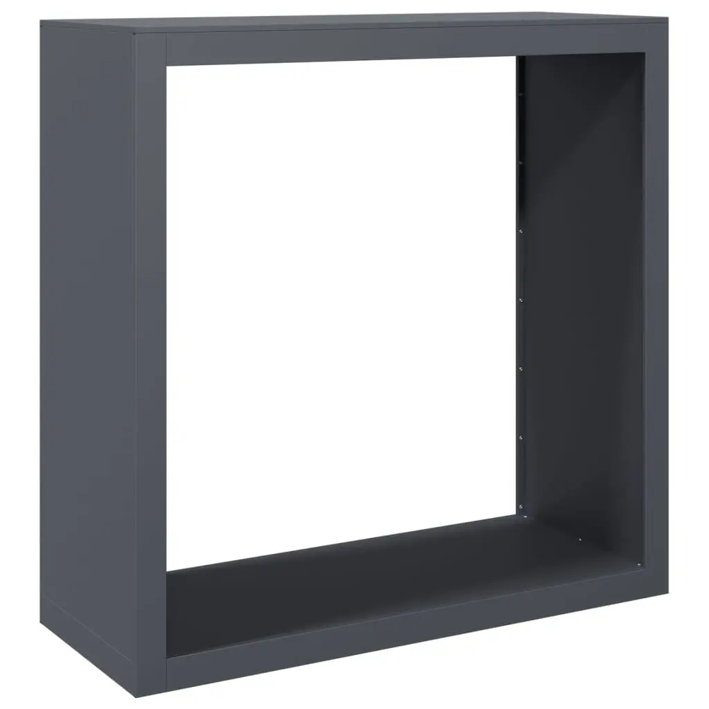 Firewood Rack Log Holder Steel Anthracite 100x40x100cm Home Garden