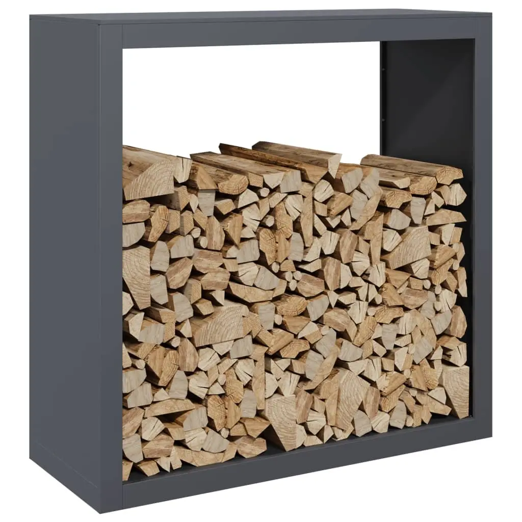 Firewood Rack Log Holder Steel Anthracite 100x40x100cm Home Garden