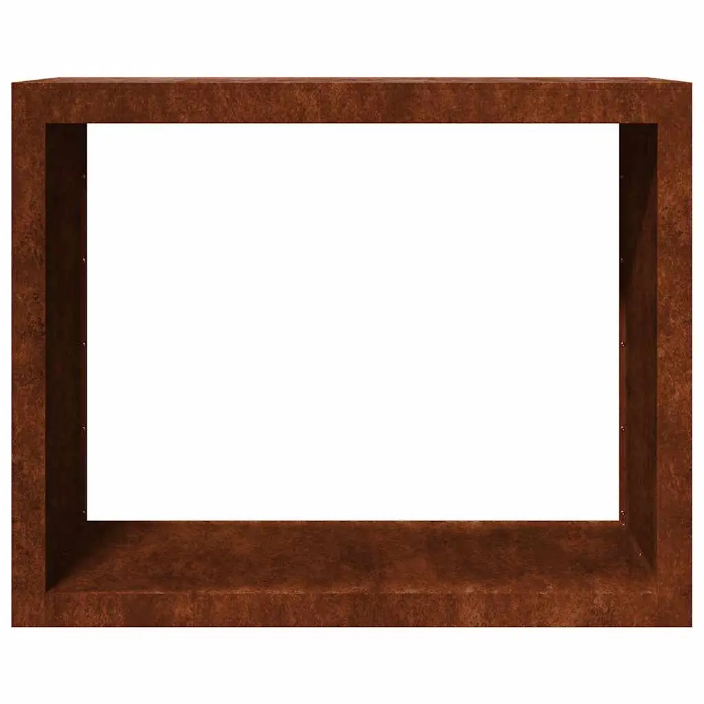 Firewood Rack Log Storage Stand for Fireplace Weathering Steel 100 x 40 x 80 cm