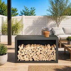 Firewood Rack Specifications: 100x40x60cm, Steel Material