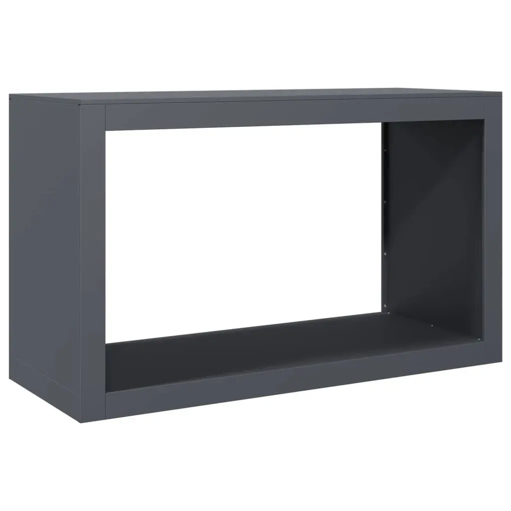 Firewood Rack Anthracite Steel Log Storage Stand 100x40x60cm Fireplace Holder