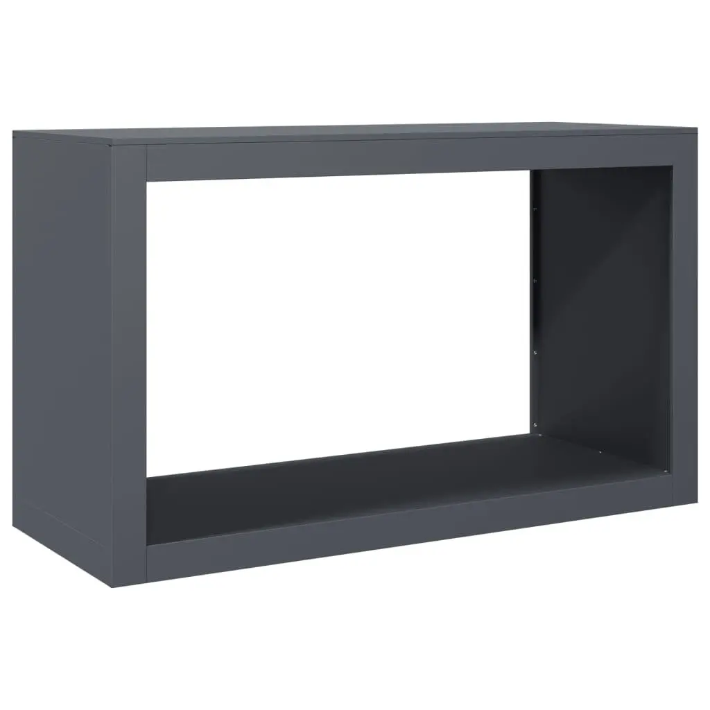 Firewood Rack Anthracite Steel Log Storage Stand 100x40x60cm Fireplace Holder