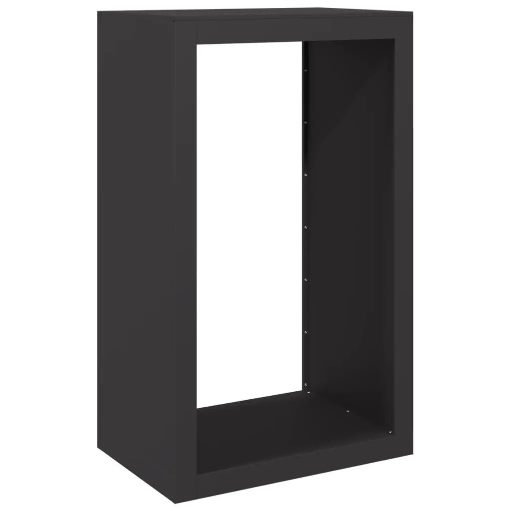 Firewood Rack Black Steel Log Storage Stand Holder Fireplace Wood Stove