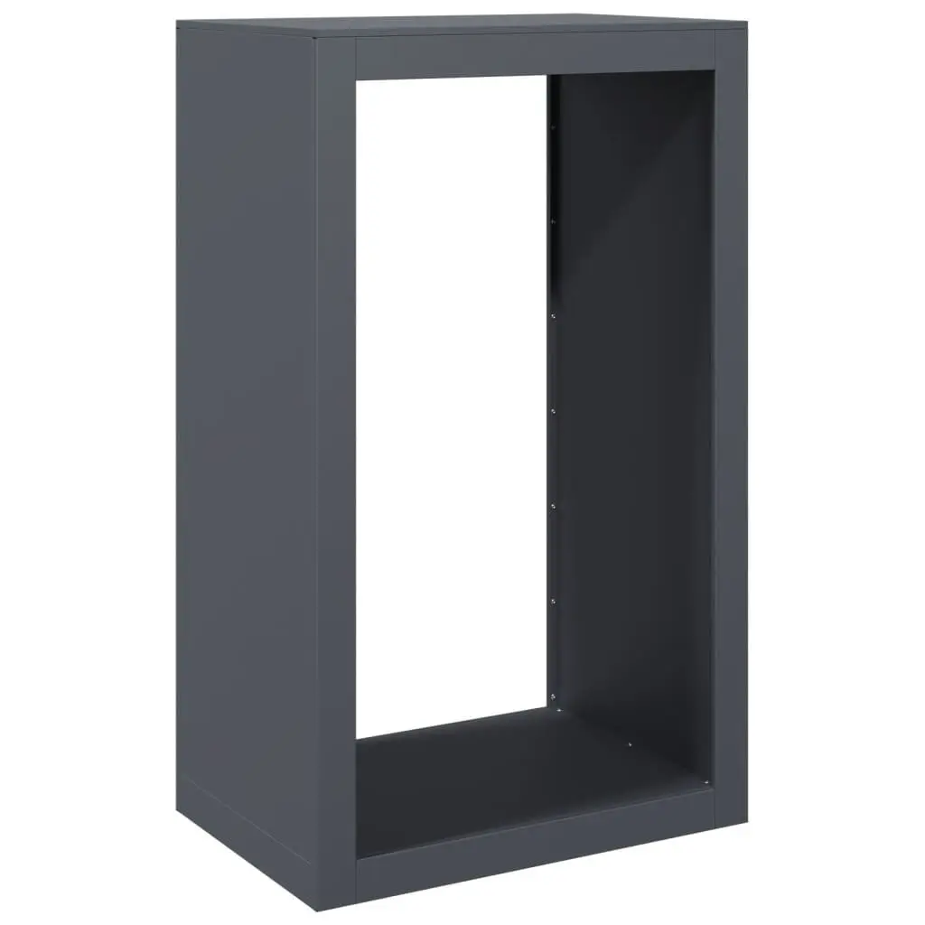 Firewood Rack Log Holder Steel Anthracite 60x40x100cm Home Garden