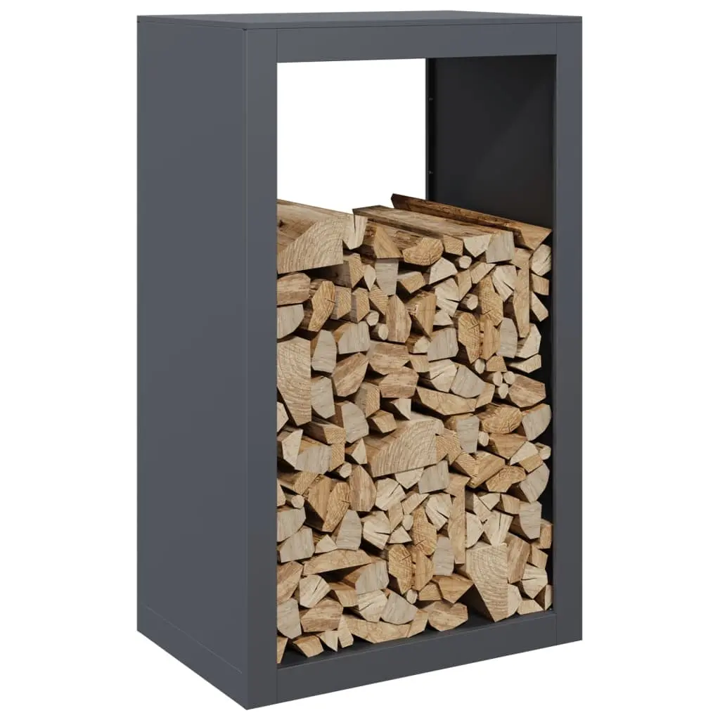 Firewood Rack Log Holder Steel Anthracite 60x40x100cm Home Garden
