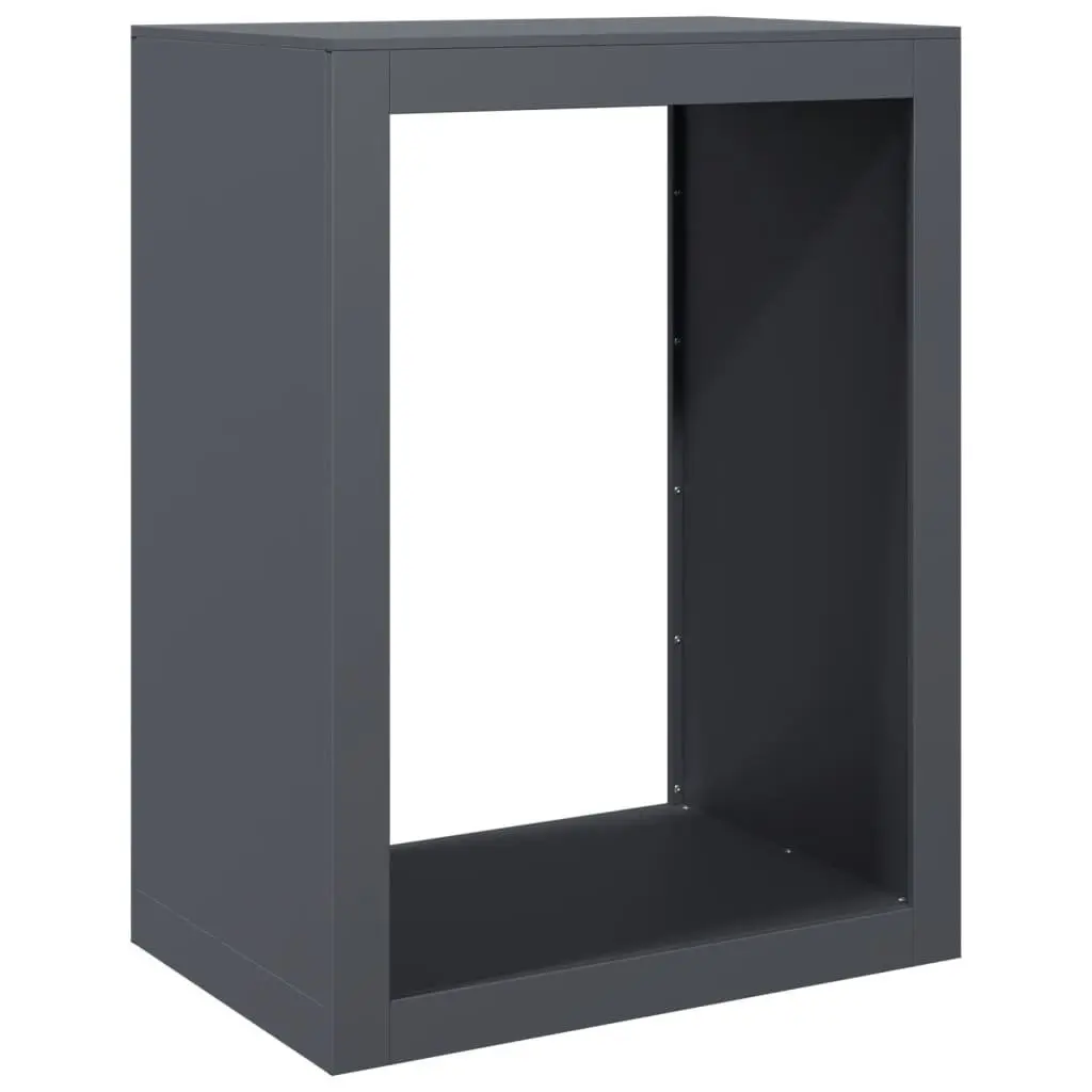 Firewood Rack Log Holder for Fireplace 60x40x80cm Steel Anthracite