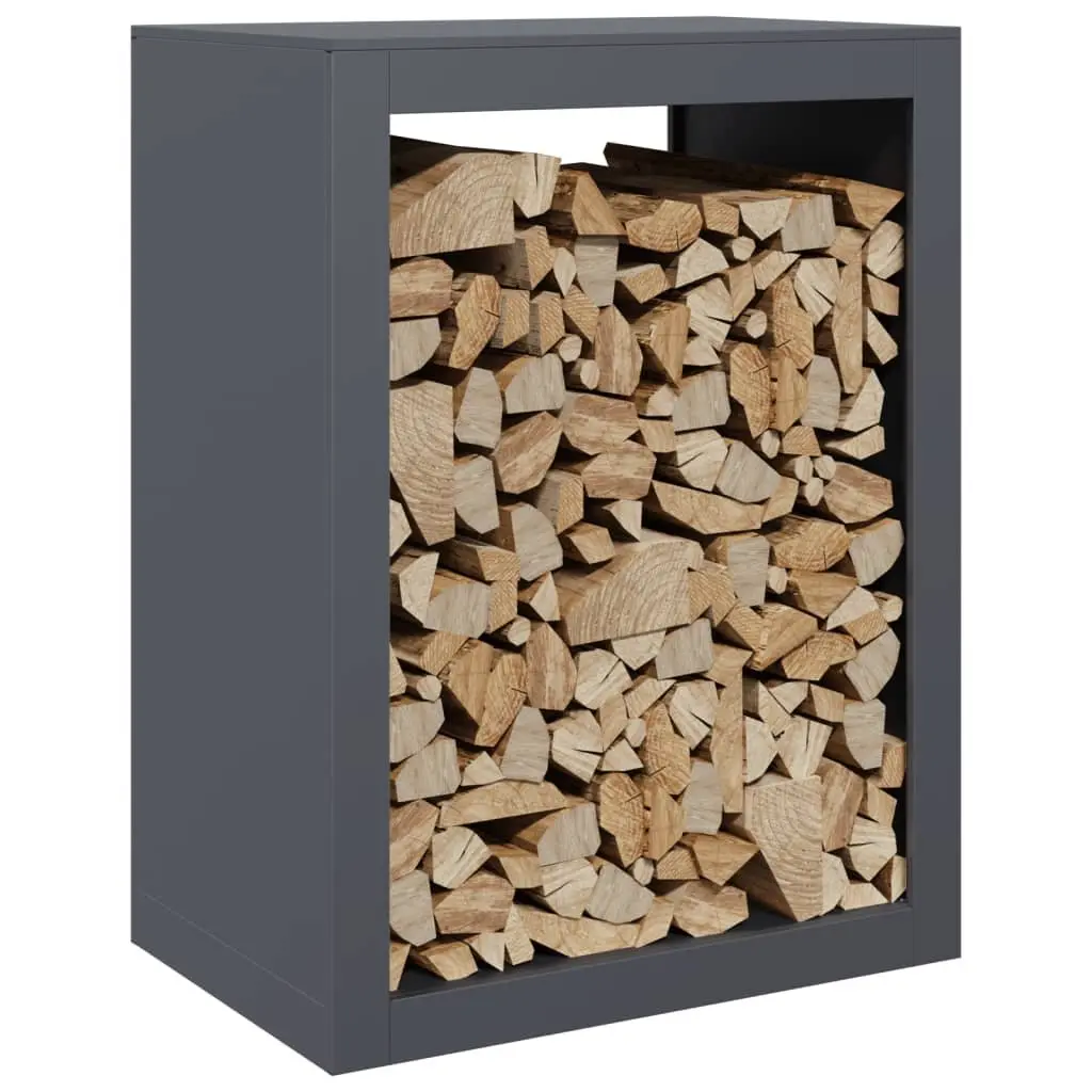 Firewood Rack Log Holder for Fireplace 60x40x80cm Steel Anthracite
