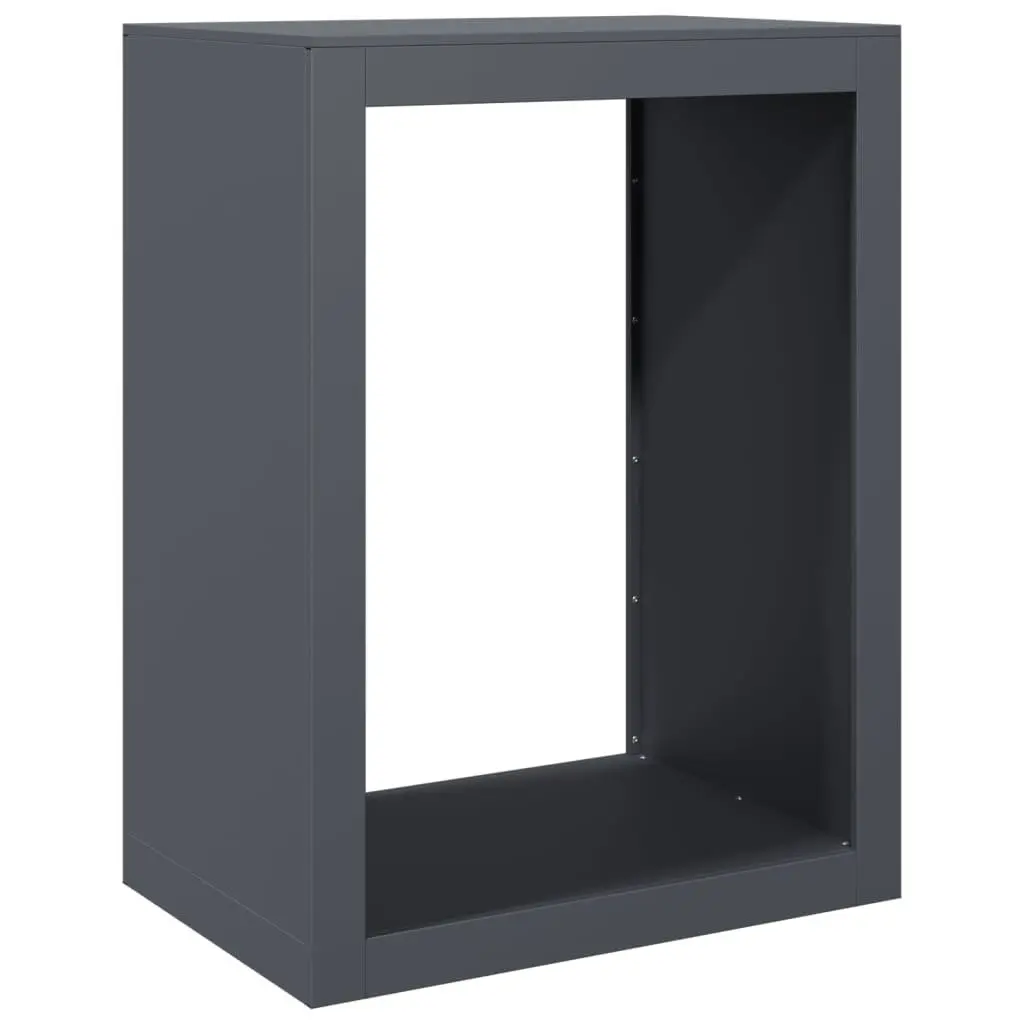 Firewood Rack Log Holder for Fireplace 60x40x80cm Steel Anthracite